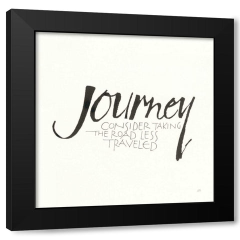 Daily Saying IX Black Modern Wood Framed Art Print by Paschke, Chris