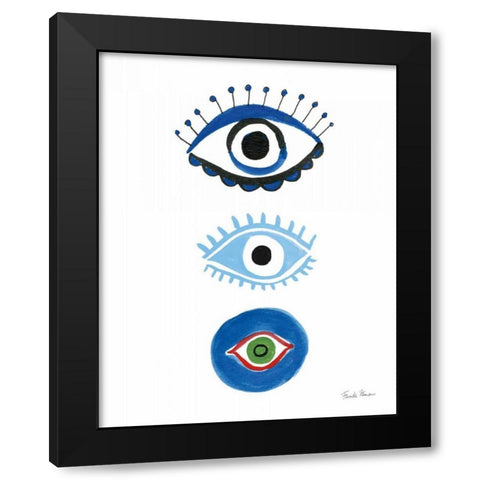 The Stare I Black Modern Wood Framed Art Print by Zaman, Farida