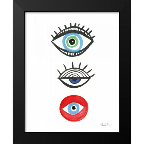 The Stare II Black Modern Wood Framed Art Print by Zaman, Farida