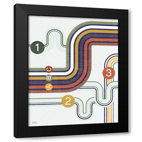 Retro Subway I Black Modern Wood Framed Art Print with Double Matting by Averinos, Melissa