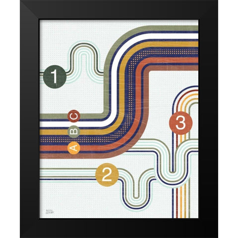 Retro Subway I Black Modern Wood Framed Art Print by Averinos, Melissa