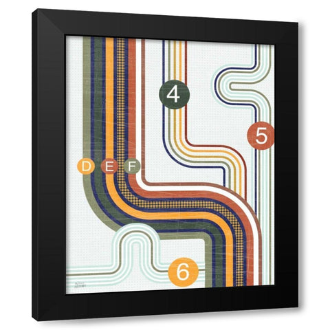 Retro Subway II Black Modern Wood Framed Art Print by Averinos, Melissa