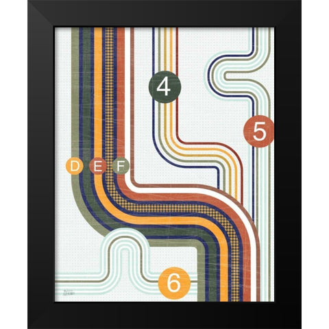Retro Subway II Black Modern Wood Framed Art Print by Averinos, Melissa