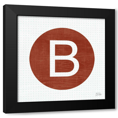 Retro Subway Symbol V Black Modern Wood Framed Art Print with Double Matting by Averinos, Melissa