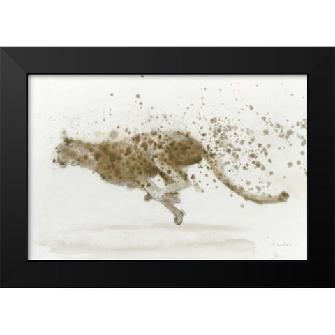 Cheetah II Crop Black Modern Wood Framed Art Print by Wiens, James