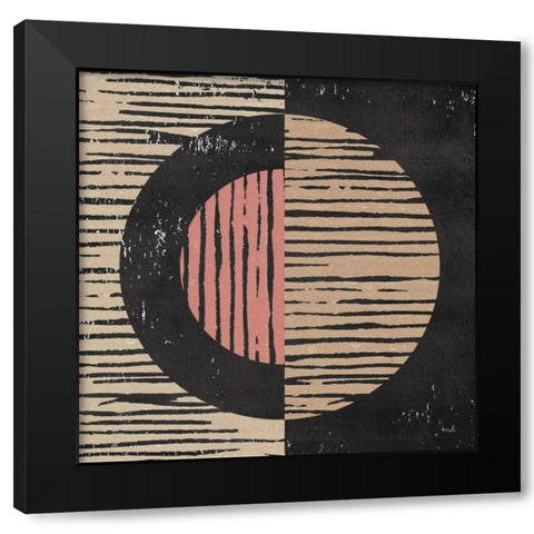 Primitive I Terra Cotta Black Modern Wood Framed Art Print with Double Matting by Hershey, Moira