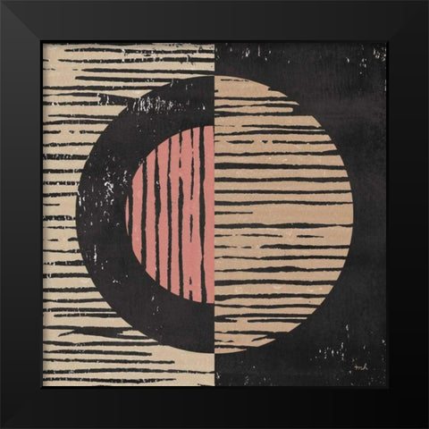 Primitive I Terra Cotta Black Modern Wood Framed Art Print by Hershey, Moira