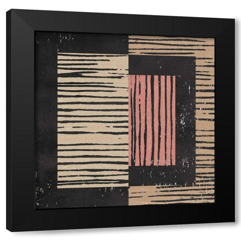 Primitive II Terra Cotta Black Modern Wood Framed Art Print with Double Matting by Hershey, Moira