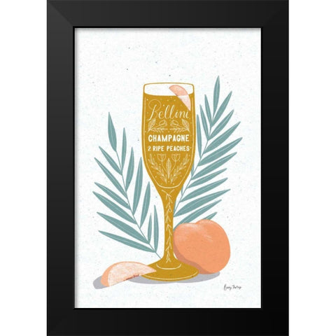 Fruity Cocktails I Mustard Black Modern Wood Framed Art Print by Thorns, Becky