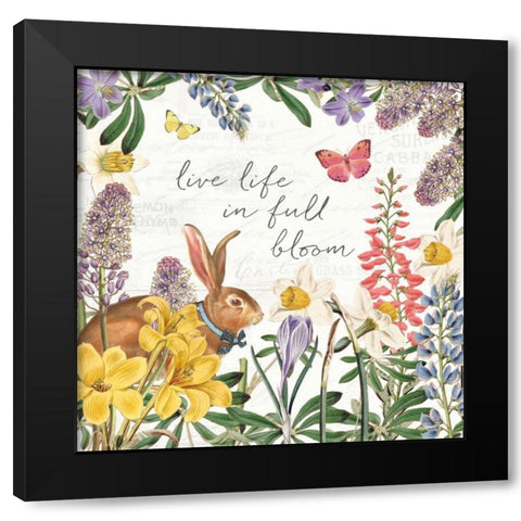 Easter Garden II Bow Tie Black Modern Wood Framed Art Print by Pertiet, Katie