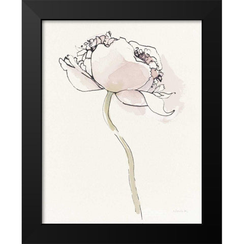 Single Somniferums I Neutral Crop Black Modern Wood Framed Art Print by Novak, Shirley