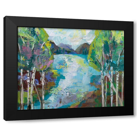 Birch Pond Black Modern Wood Framed Art Print by Vertentes, Jeanette