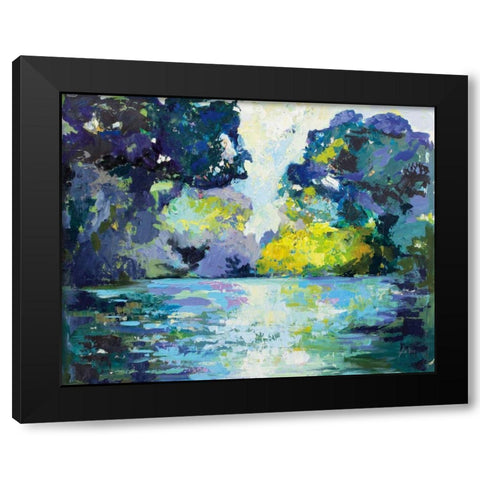 Quiet Black Modern Wood Framed Art Print with Double Matting by Vertentes, Jeanette