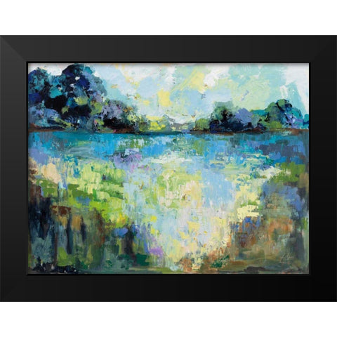 Tranquility Black Modern Wood Framed Art Print by Vertentes, Jeanette