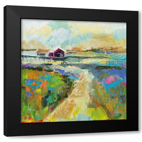 The Pasture Black Modern Wood Framed Art Print by Vertentes, Jeanette