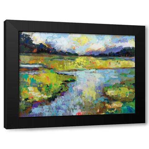 Reflections Black Modern Wood Framed Art Print by Vertentes, Jeanette