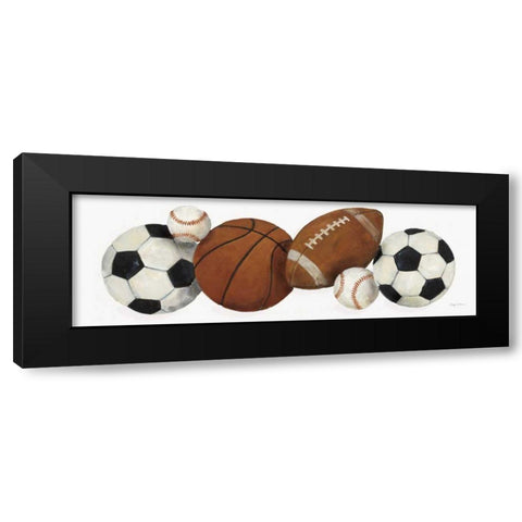 Sports Border I White Crop Black Modern Wood Framed Art Print with Double Matting by Tillmon, Avery