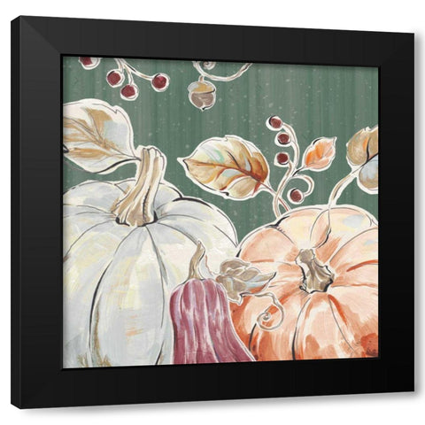 Pumpkin Patch II Dark Black Modern Wood Framed Art Print with Double Matting by Brissonnet, Daphne