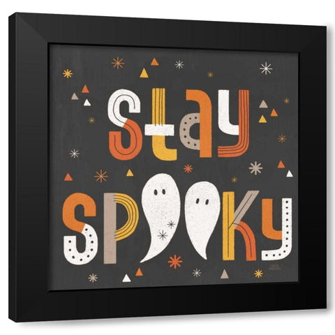 Retro Halloween III Black Modern Wood Framed Art Print by Marshall, Laura