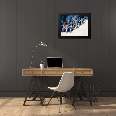 Snowy Night Black Modern Wood Framed Art Print by Griggs, Jan