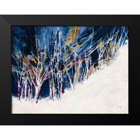 Snowy Night Black Modern Wood Framed Art Print by Griggs, Jan