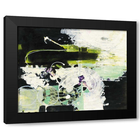 Green White and Black Black Modern Wood Framed Art Print with Double Matting by Griggs, Jan