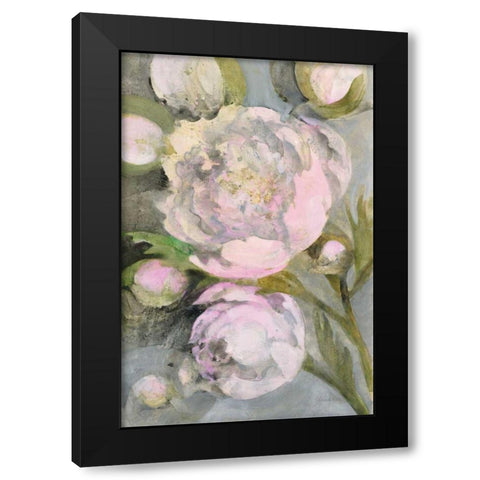 Favorite Peonies Black Modern Wood Framed Art Print by Hristova, Albena