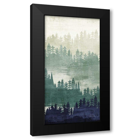 Mountainscape Navy Panel II Black Modern Wood Framed Art Print with Double Matting by Mullan, Michael
