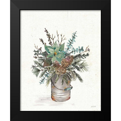 Seasonal Charm Greenery II Black Modern Wood Framed Art Print by Tavoletti, Anne