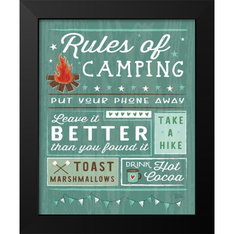 Comfy Camping I Black Modern Wood Framed Art Print by Averinos, Melissa
