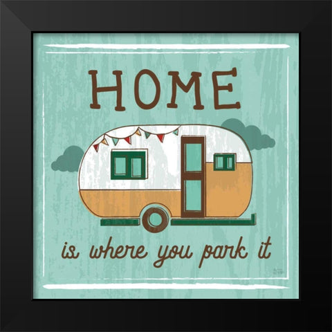 Comfy Camping VI Black Modern Wood Framed Art Print by Averinos, Melissa