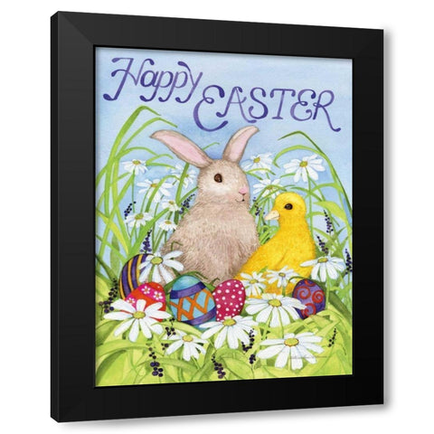 Easter Friends Black Modern Wood Framed Art Print by McKenna, Kathleen Parr