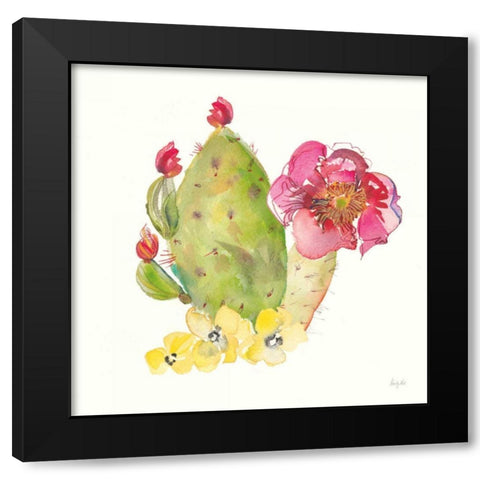 Succulent Desert II Black Modern Wood Framed Art Print by Rice, Kristy