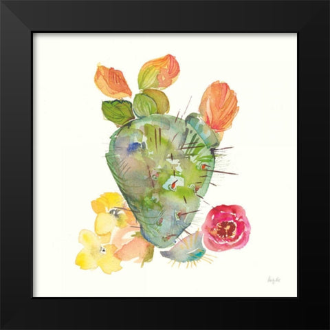 Succulent Desert III Black Modern Wood Framed Art Print by Rice, Kristy