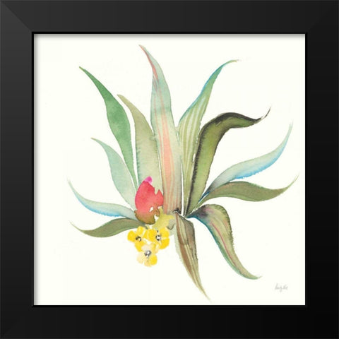 Succulent Desert V Black Modern Wood Framed Art Print by Rice, Kristy