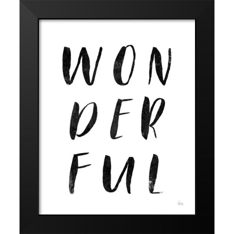 Bold Words I Black Modern Wood Framed Art Print by Marshall, Laura