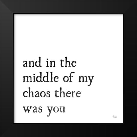 Simple Romance I Black Modern Wood Framed Art Print by Marshall, Laura
