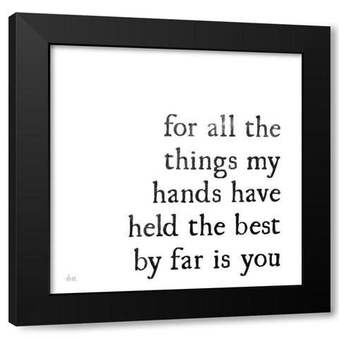 Simple Romance II Black Modern Wood Framed Art Print by Marshall, Laura
