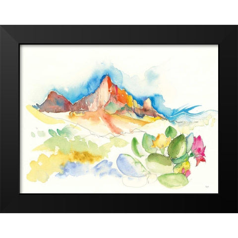 Desert Mountains Black Modern Wood Framed Art Print by Rice, Kristy