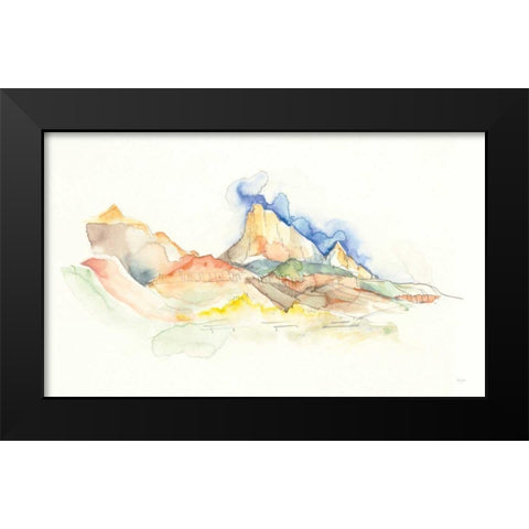 Western Sketchbook Black Modern Wood Framed Art Print by Rice, Kristy