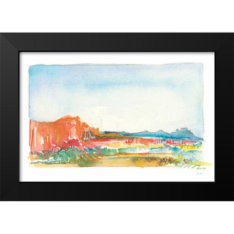 Looking Out Black Modern Wood Framed Art Print by Rice, Kristy