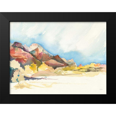 Western Vista Black Modern Wood Framed Art Print by Rice, Kristy