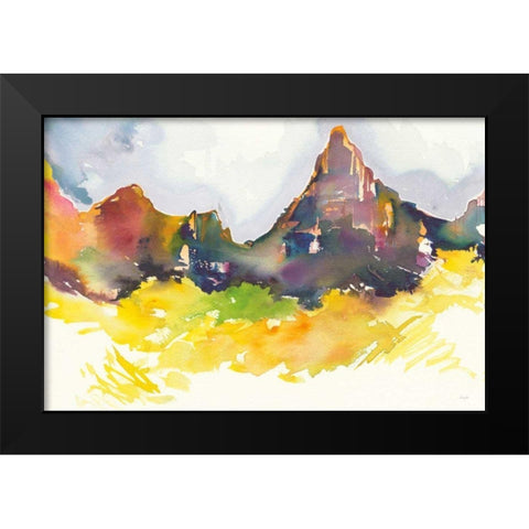 Western Slope Black Modern Wood Framed Art Print by Rice, Kristy