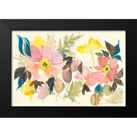 Pastel Garden I Black Modern Wood Framed Art Print by Rice, Kristy