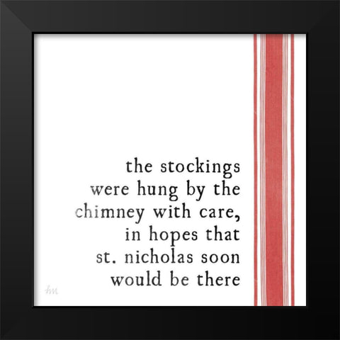Simple Christmas II Black Modern Wood Framed Art Print by Marshall, Laura
