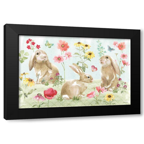 Sweet Bunnies I Black Modern Wood Framed Art Print by Grove, Beth