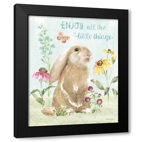 Sweet Bunnies II Black Modern Wood Framed Art Print by Grove, Beth