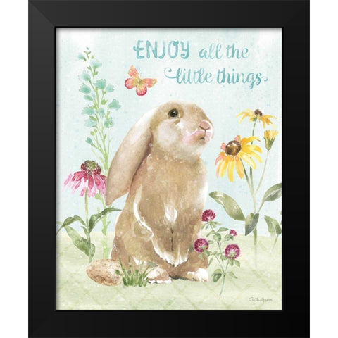 Sweet Bunnies II Black Modern Wood Framed Art Print by Grove, Beth