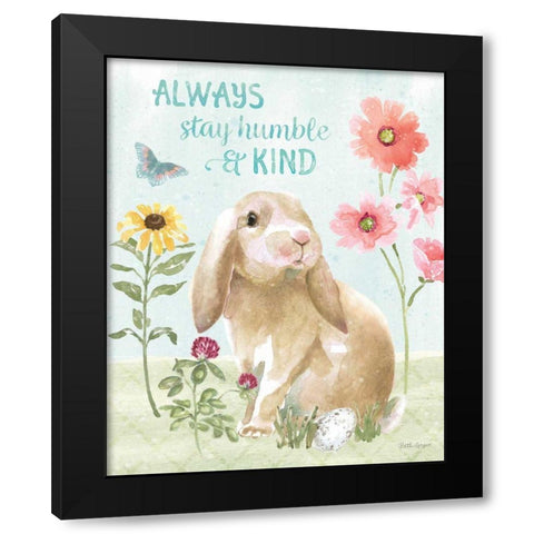 Sweet Bunnies III Black Modern Wood Framed Art Print by Grove, Beth