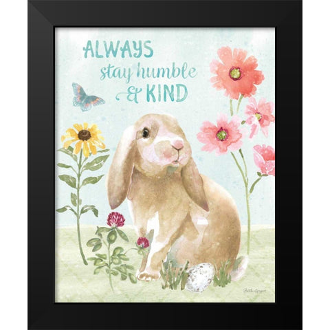 Sweet Bunnies III Black Modern Wood Framed Art Print by Grove, Beth